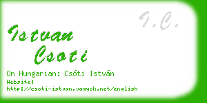 istvan csoti business card