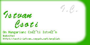 istvan csoti business card